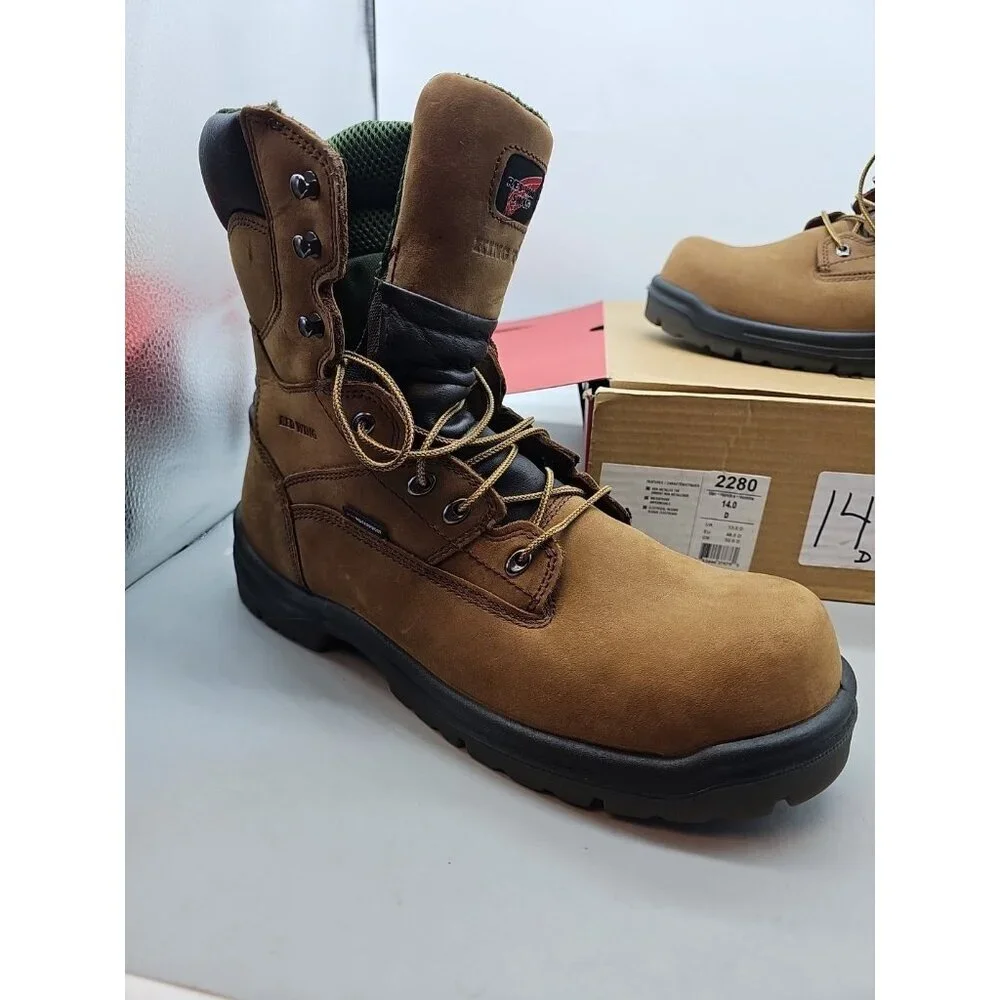 Red Wing King Toe Men's 8-inch Waterproof Non Metallic Toe Boot‎ #2280 14D New